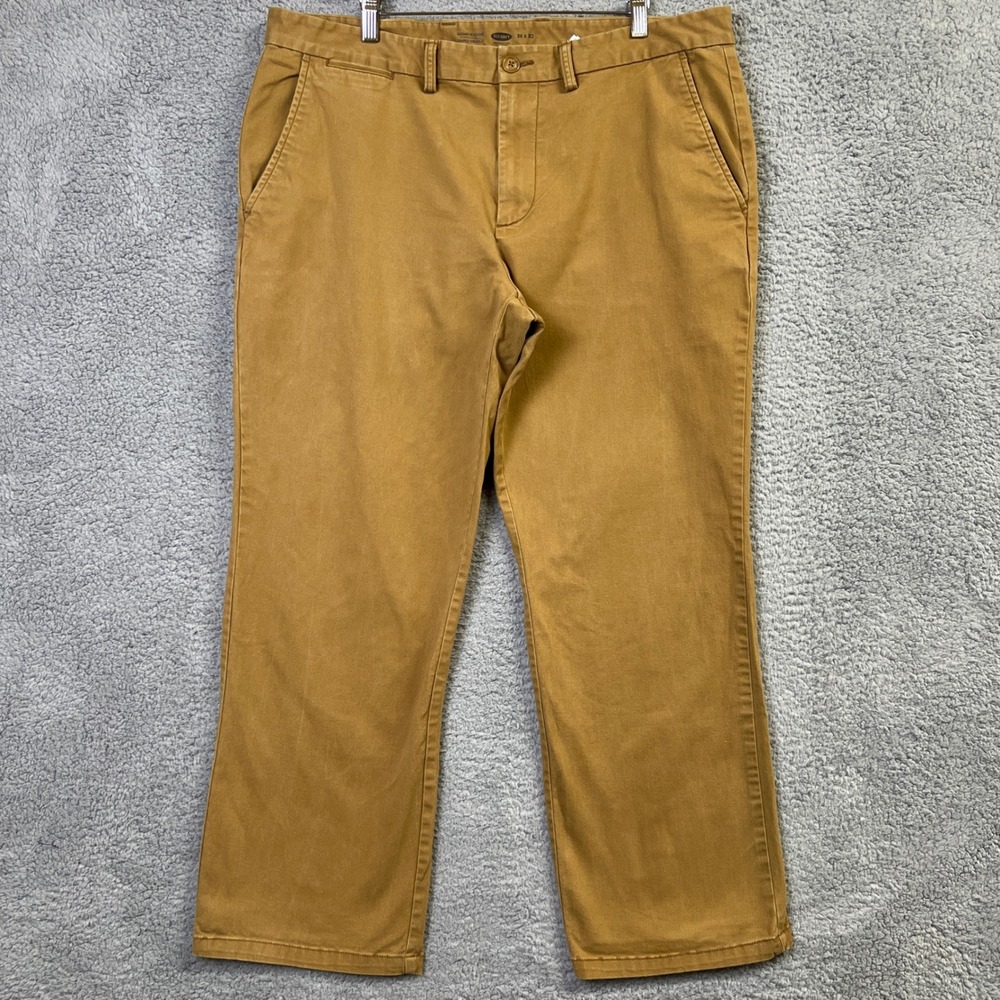 Old Navy Ultimate Loose Pants Men 38x30 Bandolier Brown Stretch Chino Minimalist